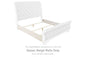 Realyn - Queen Sleigh Rails - Chipped White