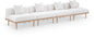Laguna - 4 Piece 142" Upholstered Outdoor Patio Modular Armless Sofa