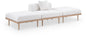 Laguna - 3 Piece Resilient Water Resistant Fabric Outdoor Patio Armless Modular Sofa