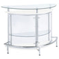 Strick - Freestanding Glass Top Home Bar Wine Cabinet - White