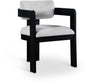 Sacha - Linen Dining Chair With Black Base (Set of 2)