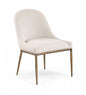 Ferro - Upholstered Dining Side Chair With Brushed Gold Legs