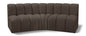 Arc - Boucle Fabric 3 Piece Modular Corner Sofa