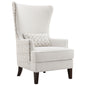 Lindstrom - Wingback Accent With Contoured Back - Ivory White