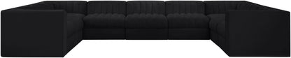 Rummi - Velvet Performance Fabric Upholstered 9 Piece Modular Sectional