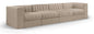 Rummi - Velvet Performance Fabric Upholstered 4 Piece Modular Sofa