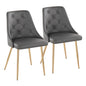 Marche - Contemporary Dining Chair With Metal Legs (Set of 2)