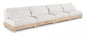 Turin - Chenille Fabric Upholstered Modular Sectional - White