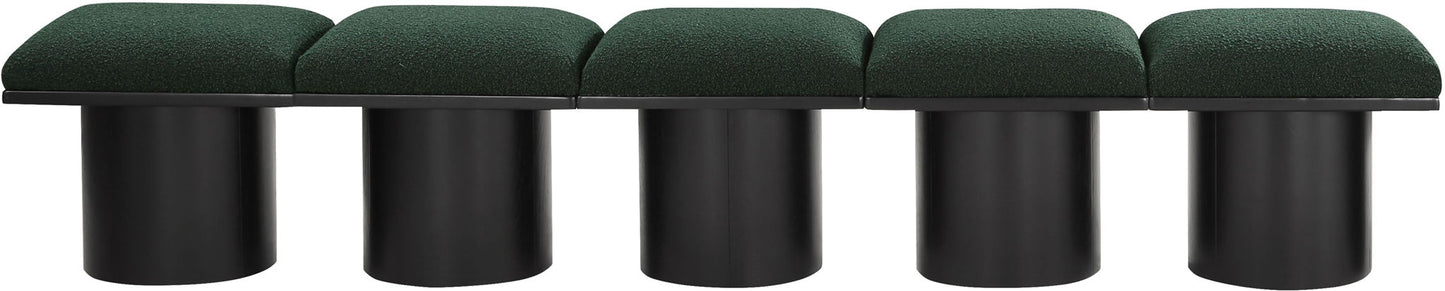 Pavilion - 5 Piece Modular Bench With Black Base