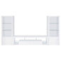 Lance - 3 Piece TV Entertainment Center With Shelves - Gloss White