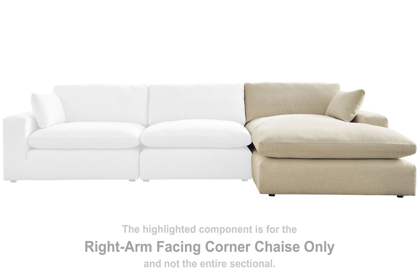 Elyza - RAF Corner Chaise - Linen