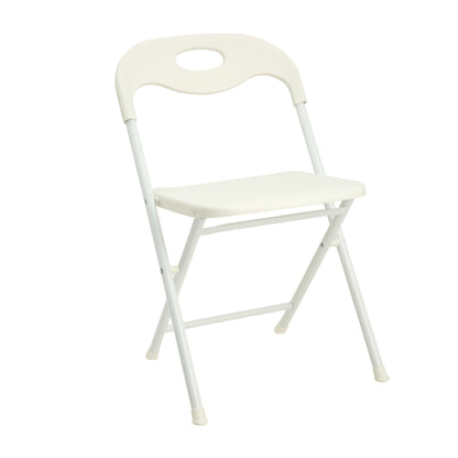 Folding Chairs, Stackable & Waterproof (Set of 4) - White