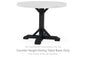 Valebeck - Round Drm Counter Table Base - Black / Brown