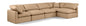Indulge - Faux Leather 5 Piece Modular Sectional - Tan