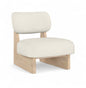 Vetra - Vegan Leather Upholstered Accent Chair With Natural Base