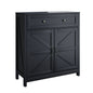 Farmhouse Storage Cabinet With Drawer And Adjustable Shelf