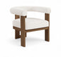 Arienzo - Performance Fabric Upholstered Accent Chair - Walnut Base