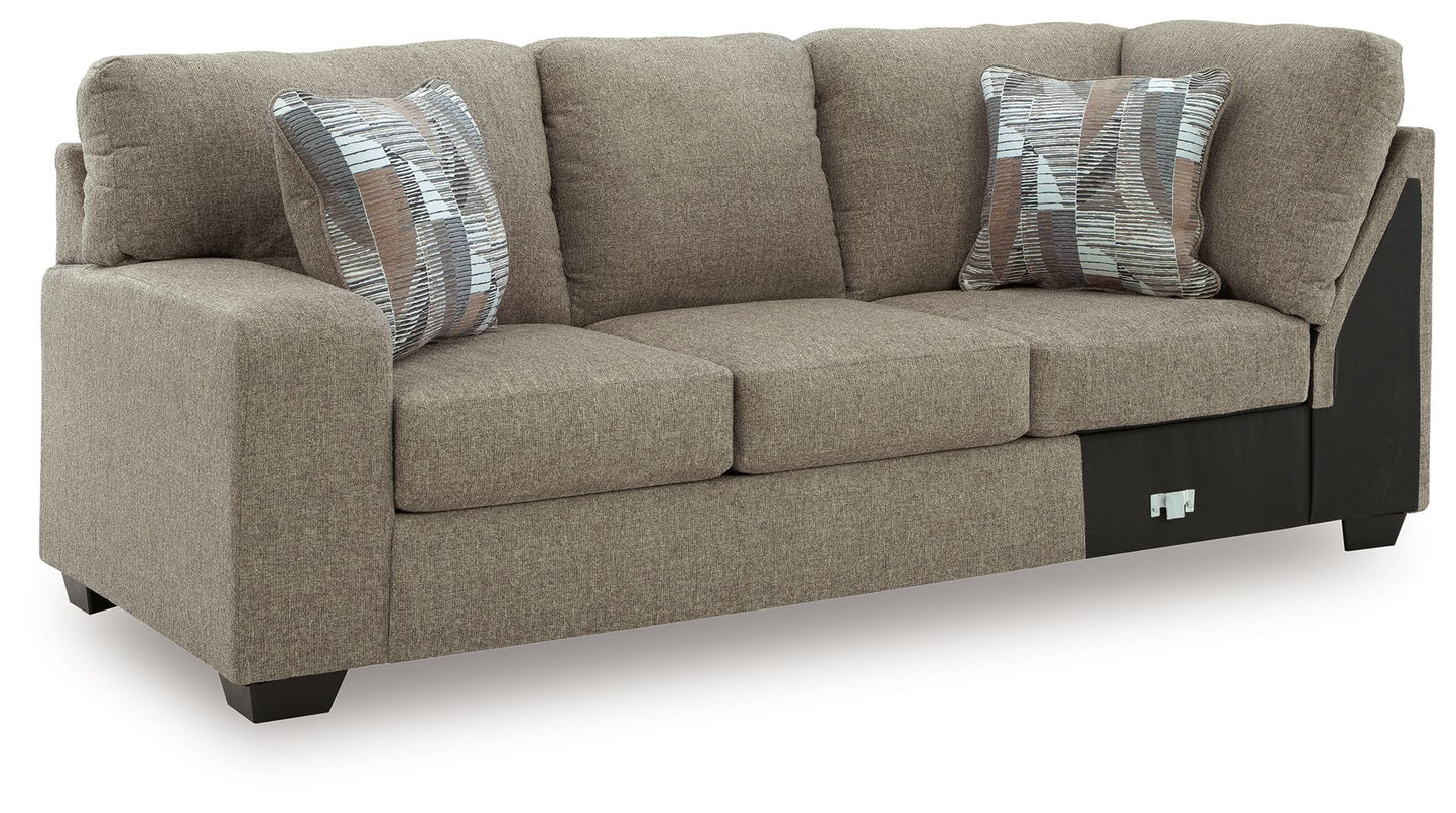 Newellen - LAF Sofa With Corner Wedge - Beige