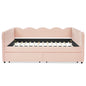 Gingham Daybed With USB Charging Port, Wave-Shaped Design