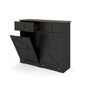 Double Tilt Out Trash Cabinet With Hideaway Drawer And Barn Door Style