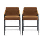Mid Century Modern Counter Stool Set With Iron Frame