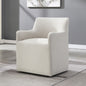 Cafell - Arm Chair With Swivel Casters - Cream