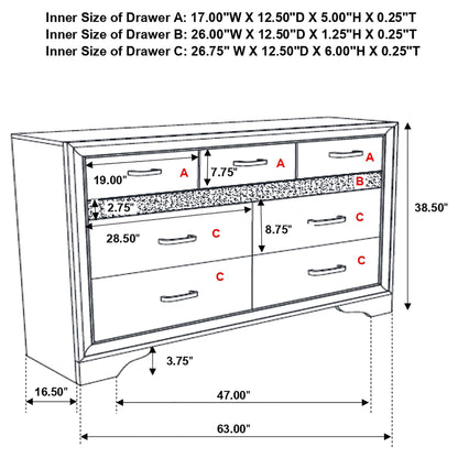 Annie - 9 Drawer Dresser