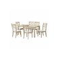 Ferris - 7 Piece Dining Set With Cross Back Chairs And Rectangular Table - Antique White