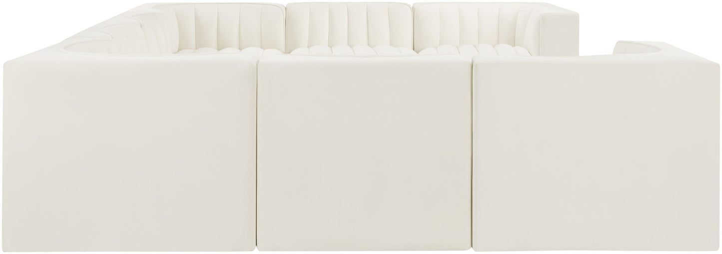 Rummi - Velvet Performance Fabric Upholstered Modular Sectional