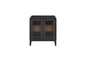 Glass Door Nightstand - Black