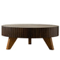 Round Retro Coffee With Solid Wood Legs
