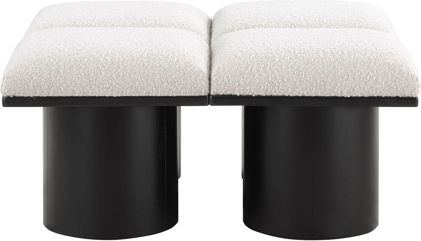 Pavilion - 4 Piece Modular Bench With Black Base