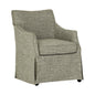 London - Upholstered Skirted Dining Arm Chair