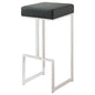 Upholstered Bar Stool With High-Shine Legs