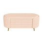 Modern Oval Storage Ottoman With Upholstery
