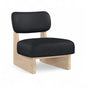 Vetra - Vegan Leather Upholstered Accent Chair With Natural Base