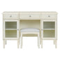 Multi Functional 2 In 1 Vanity Desk With Flip Top Mirror Material - White Oak