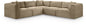 Shaggy - Fabric 5 Piece Modular Corner Sectional
