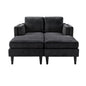 Chaise Lounge Sofa Bed With Dual Layer Armrests For Living Room