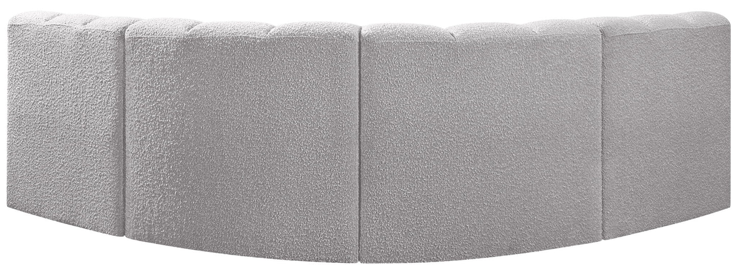 Arc - Boucle Fabric 4 Piece Corner Modular Sofa