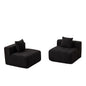 Modular Sectional Sofa With 2 Pillows, Symmetrical Design