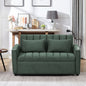 Convertible Sofa Bed Loveseat Sofa With Three USB Ports, Two Side Pockets, Two Cup Holders And 360° swivel Phone Holder For Living Room