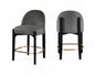 Torino - Counter Stool With Brushed Black Base
