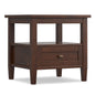 Warm Shaker - End Table With Smooth Drawer Storage - Brown