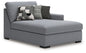 Bealton - RAF Corner Chaise - Salt And Pepper