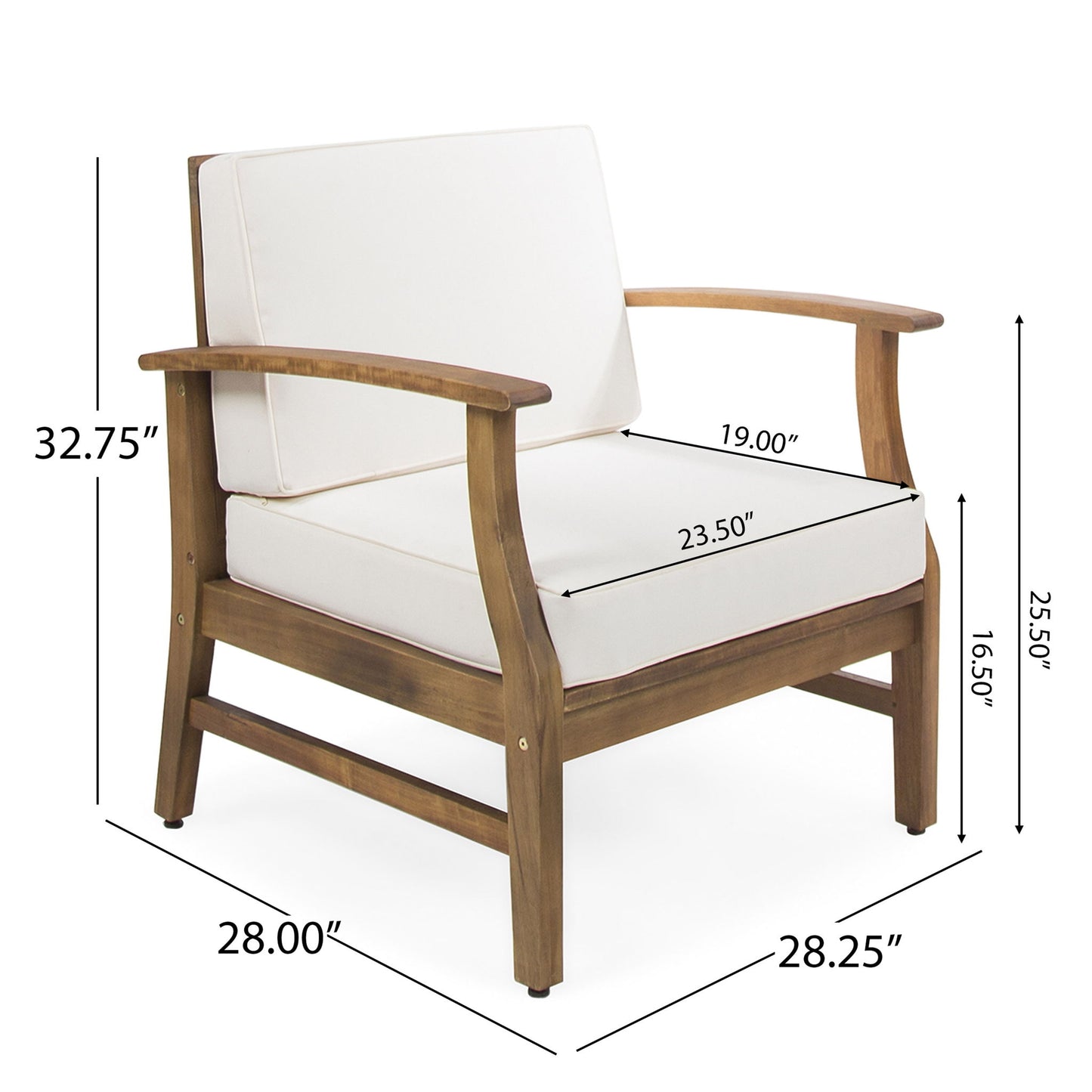 Perla - Contemporary Club Chair With Water Resistant Cushionі