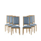 French Country Style Dining Chair With Upholstered Seating And Fluted Legs