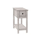 Accent End Table, 2 Tier, Narrow, Lamp, Storage Drawer, Charming Design