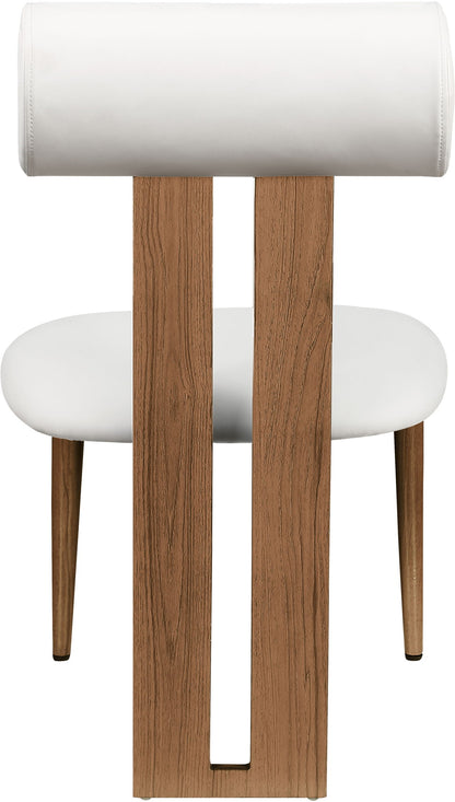 Dario - Faux Leather Dining Chair With Brown Frame (Set of 2)