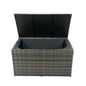 Outdoor Storage Box, Wicker Patio Deck Boxes With Lid, Outdoor Cushion Storage For Kids Toys, Pillows, Towel, Wicker
